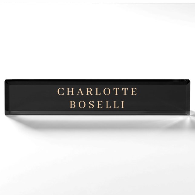 Minimalist Elegant Classical Professional Simple Nameplate (Front)