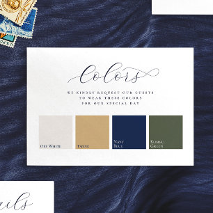 Minimalist Elegant Colours Attire Wedding Enclosure Card