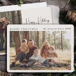 Minimalist Elegant Custom Christmas Simple Photo Holiday Card<br><div class="desc">Introducing our Minimalist Elegant Custom Christmas Simple Photo Holiday Card – a timeless and sophisticated way to share your holiday joy with loved ones. This classic Christmas card design emphasizes the beauty of simplicity. With space for two cherished photos, you can showcase your favourite moments from the year and spread...</div>