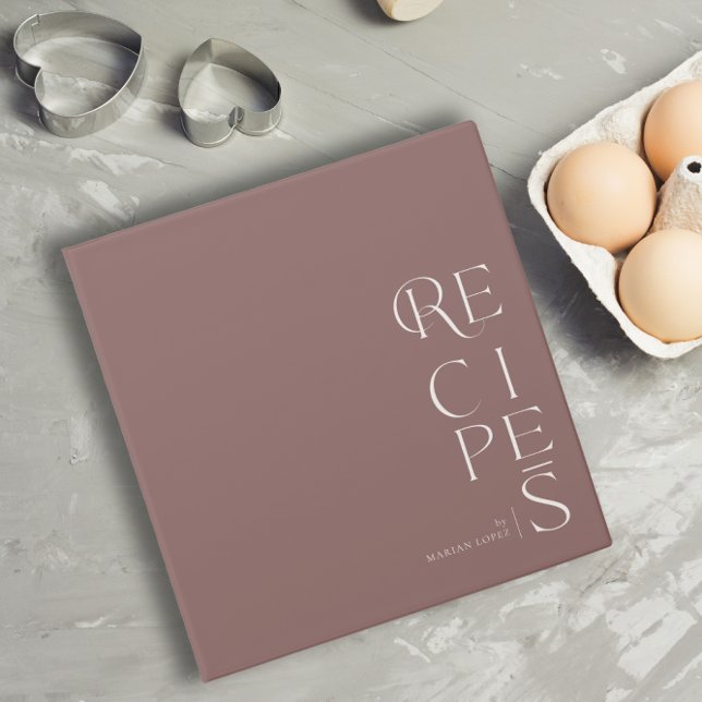 Minimalist Elegant Dusty Purple Recipe  Binder (Creator Uploaded)