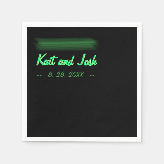 Minimalist Elegant Fab Style Wedding Napkin (Front)