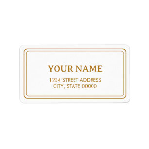 Minimalist Elegant Faux Gold Label