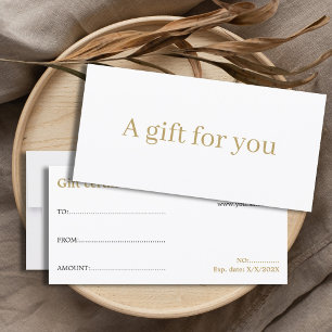 Minimalist Elegant Faux Gold White Beauty