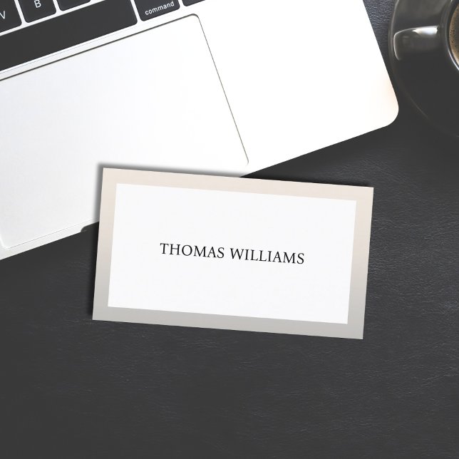 Minimalist Elegant Faux Silver Consultant Business Card (Creator Uploaded)