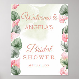 Minimalist Elegant Floral Bridal Shower Sign