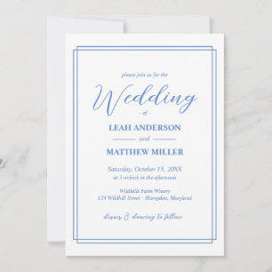 Minimalist Elegant Floral Wedding Invitation