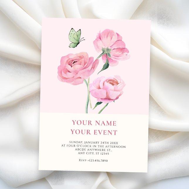 Minimalist elegant flower  invitation (Creator Uploaded)