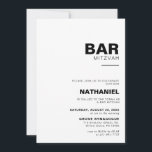 Minimalist Elegant Formal Bar Mitzvah Invitation<br><div class="desc">This minimalist elegant formal bar mitzvah invitation is perfect for a simple religious event celebration. The design features a beautiful font to embellish your event.</div>