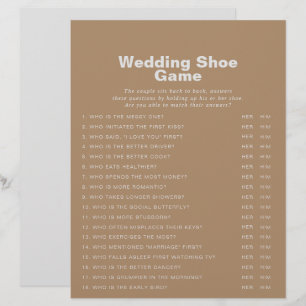 Minimalist Elegant Formal Brown Wedding Shoe Game