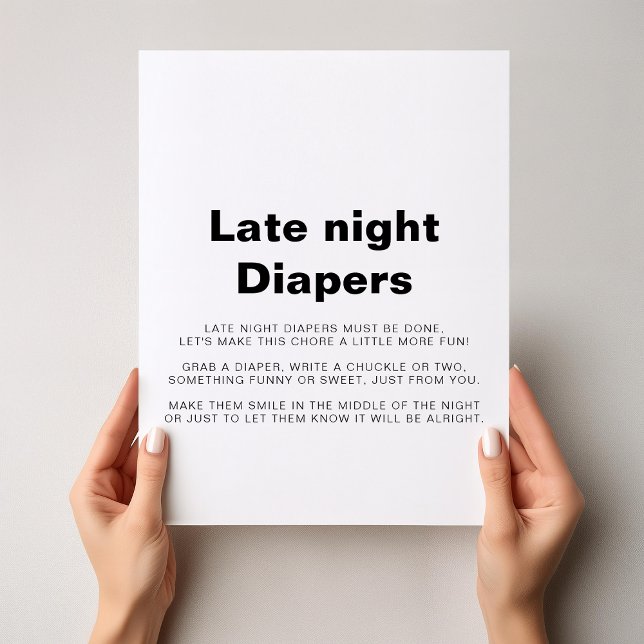 Minimalist Elegant Formal Late Night Diapers Poster (Creator Uploaded)