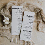 Minimalist Elegant Formal Wedding Program<br><div class="desc">This minimalist elegant formal wedding program is perfect for a rustic wedding. The design features a beautiful font to embellish your event.</div>