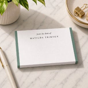 Minimalist Elegant From The Desk Of Green Sticky Post-it Notes