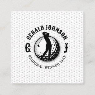 Minimalist Elegant Golf Design Square Business Card