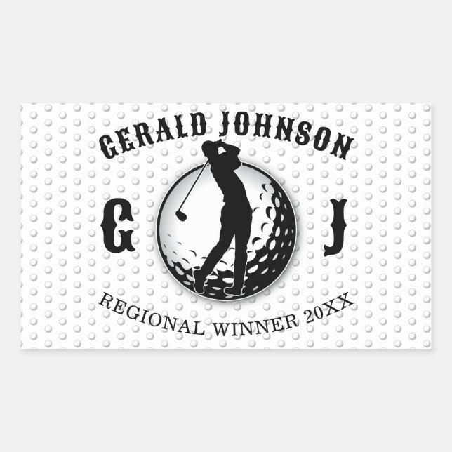 Minimalist Elegant Golf Design Sticker (Front)