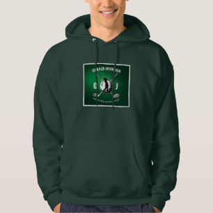 Minimalist Elegant Golf Monogram Design Hoodie