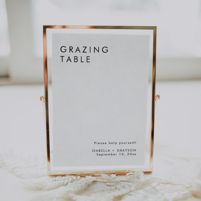 Minimalist Elegant Grazing Table Sign Invitation (Creator Uploaded)