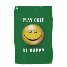 Minimalist Elegant Happy Golfer Design