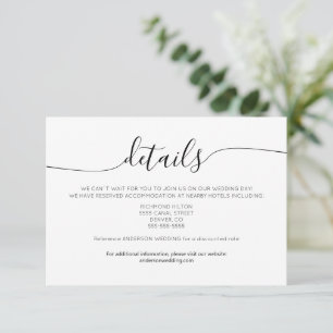 Minimalist Elegant Information Details Card