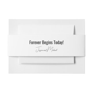 💍 Minimalist Elegant Invitation Belly Band