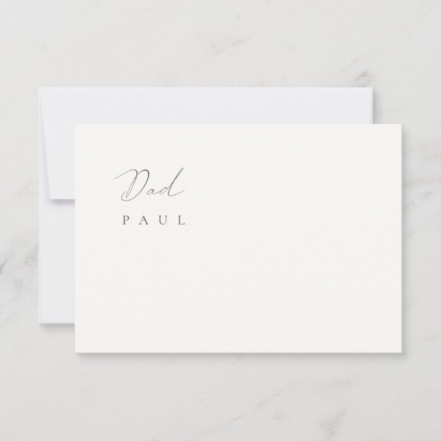 Minimalist Elegant Ivory Wedding Message Card (Front)