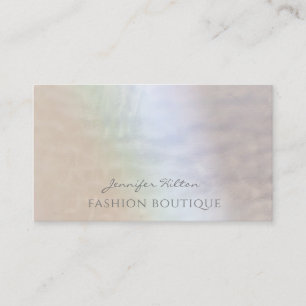 Minimalist elegant luxury simple pearl holographic business card