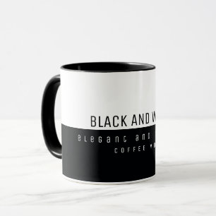 minimalist elegant modern black and white  mug