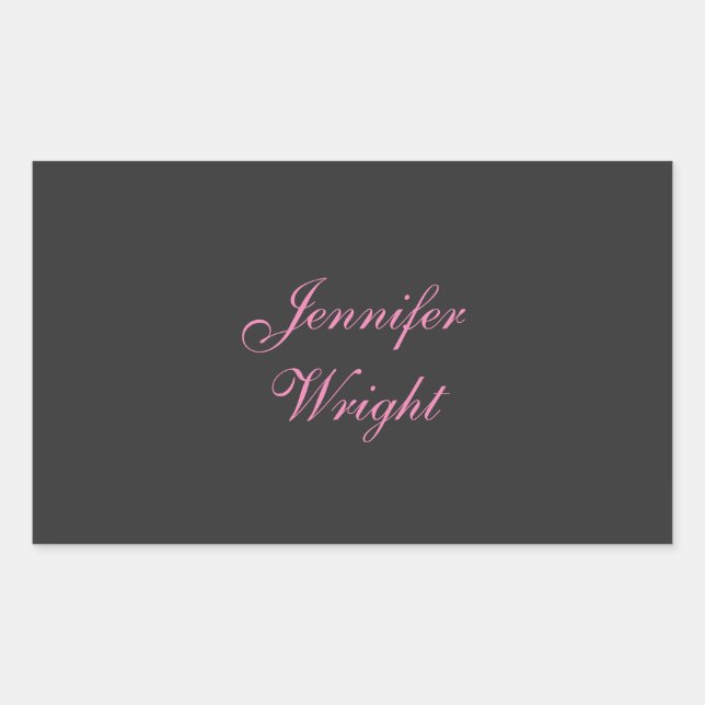 Minimalist elegant modern grey pink feminine sticker (Front)