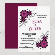 Minimalist elegant modern luxury Burgundy floral