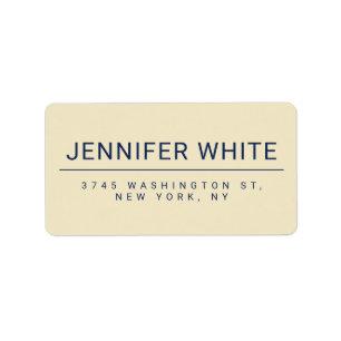Minimalist Elegant Modern Plain Label