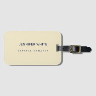 Minimalist Elegant Modern Plain Luggage Tag