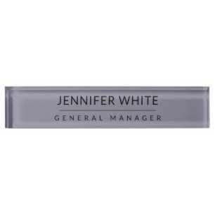 Minimalist Elegant Modern Plain Nameplate