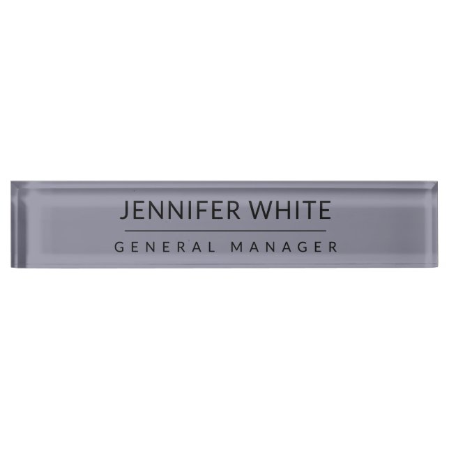 Minimalist Elegant Modern Plain Nameplate (Front)