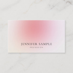 Minimalist Elegant Modern Plain Pink Colour Luxury Business Card
