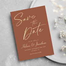 Minimalist Elegant Modern Terracotta Wedding
