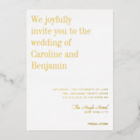 Minimalist Elegant Modern Wedding White Gold