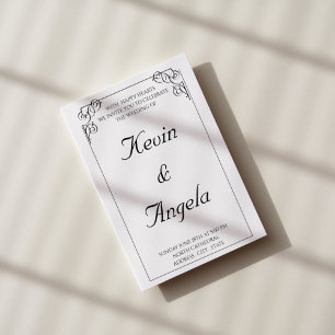 Minimalist Elegant Modern Weeding Invitation