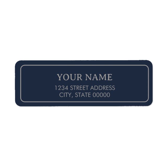 Minimalist Elegant Navy Blue  (Front)