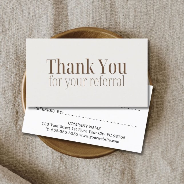 Minimalist Elegant Pastel Stylish Salon Referral Card (Creator Uploaded)