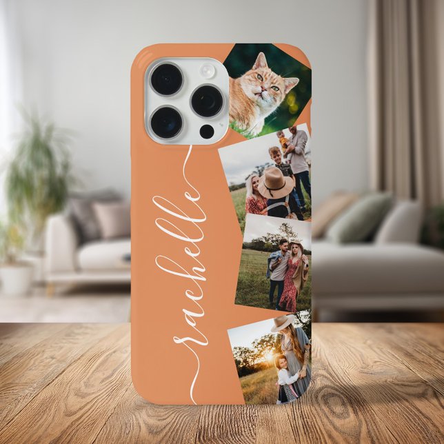 Minimalist Elegant Personalized Photo Collage Case-Mate iPhone Case (Creator Uploaded)