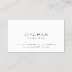 Minimalist Elegant Personalized Simple Template Business Card
