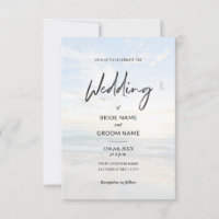 Minimalist Elegant Photo Beach Wedding