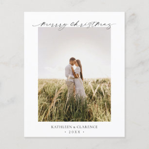 Minimalist Elegant Photo Budget Christmas Card