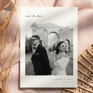 Minimalist Elegant Photo Save the date Invitation