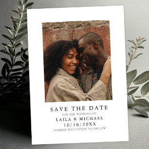 Minimalist Elegant Photo Wedding Save The Date