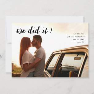 Minimalist Elegant Photo Wedding Save the Date  Invitation