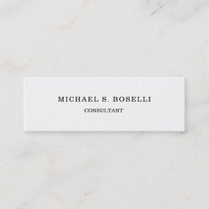 Minimalist Elegant Plain Professional Simple Mini Business Card