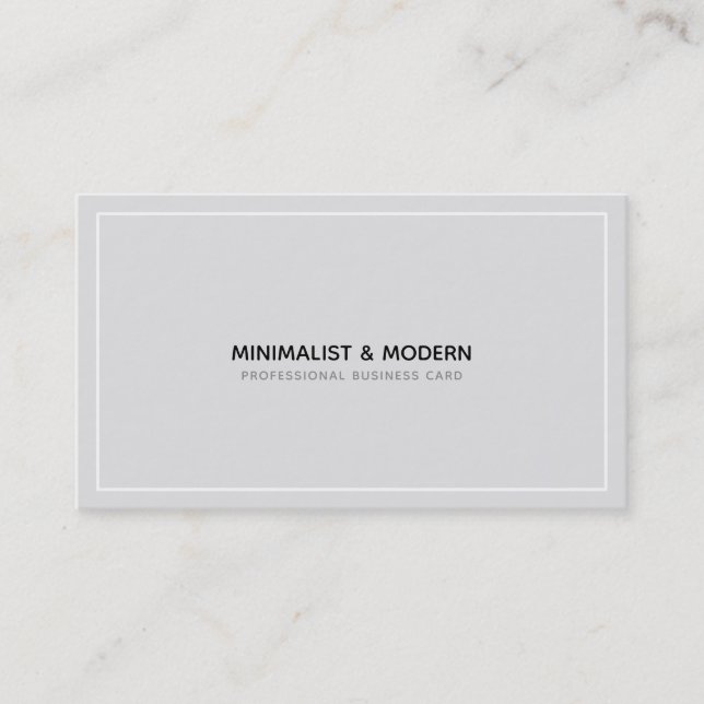 Minimalist Elegant Professional black white Business Card (Front)