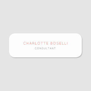 Minimalist Elegant Professional Name Tag