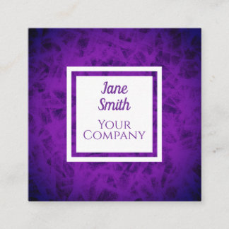 Minimalist elegant purple textured square business card