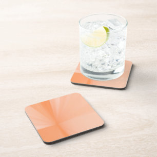 Minimalist, Elegant Rays of Peach Colour Coaster